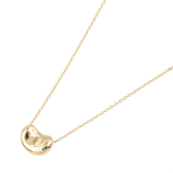 TIFFANY＆CO Bean Necklace Pendant 41cm 18KYG Yellow Gold Used Women