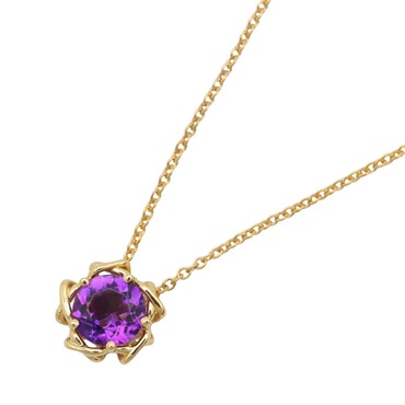 TIFFANY＆CO Amethyst Necklace Pendant 18KYG Yellow Gold Purple Used Women