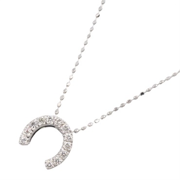CELINE Diamond Necklace Pendant 18KWG White Gold Used women