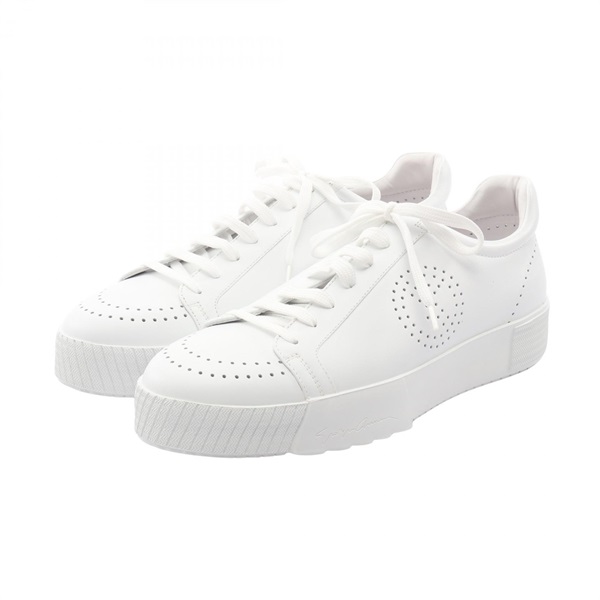 GIORGIO ARMANI punching sneakers leather White #9 Used mens