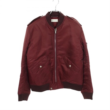 SAINT LAURENT PARIS Blouson 86136 Nylon wool Bordeaux #50 Used mens