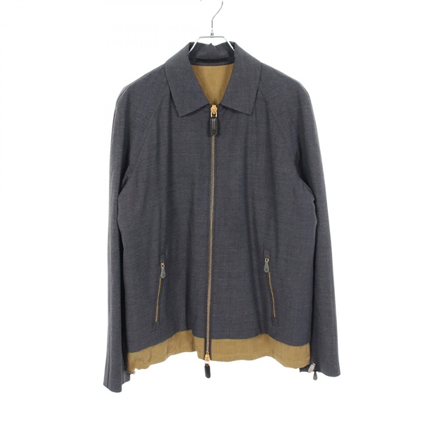 GIORGIO ARMANI Collared layered jacket Blouson 1WGOB05R T02P2 wool #48 Used mens