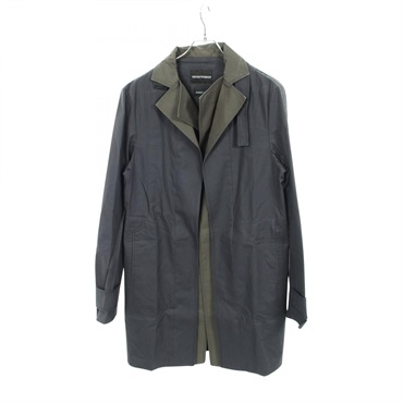 Emporio Armani Stainless collar coat RN103723 CA37360 cotton Navy #46 Used mens