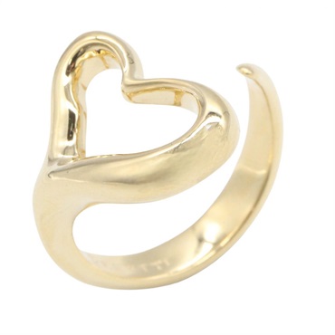 TIFFANY＆CO Open heart Ring 18KYG Yellow Gold Used Women US Size 6.25
