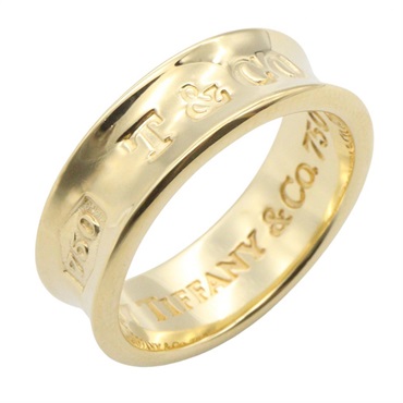 TIFFANY＆CO 1837 Narrow Ring 18KYG Yellow Gold Used Women US Size 4.25