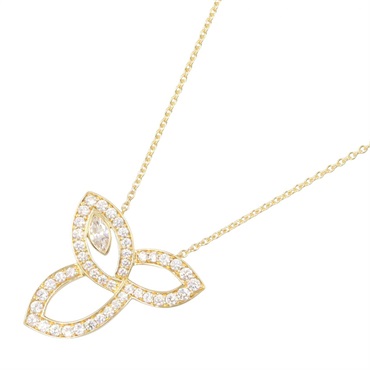 HARRY WINSTON Lily Cluster Diamond Necklace Pendant 18KYG Yellow Gold Used