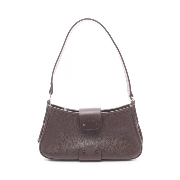 Chloe Shoulder hand Bag leather dark Brown Used Women