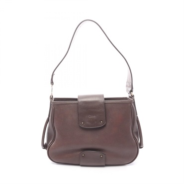Chloe Shoulder Handbag leather Brown Used Women