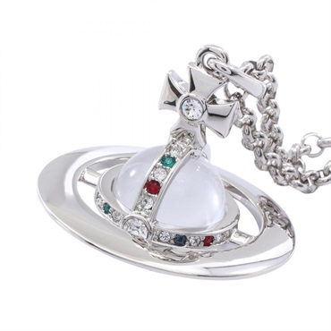 Vivienne Westwood NEW SMALL ORB Necklace 79cm pendant Stainless Steel Rhinestone