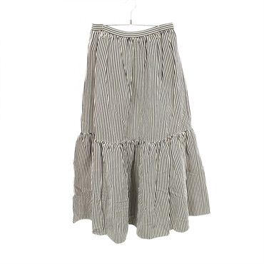 Dior 2021 Cruise Stripe Skirt Fabric silk Beige Navy Used Women size 40
