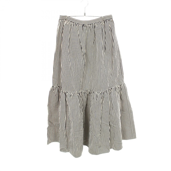 Dior 2021 Cruise Stripe Skirt Fabric silk Beige Navy Used Women size 40