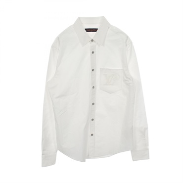 LOUIS VUITTON LV Long Sleeve Shirts RM252MQ AS1 HTS42W cotton White Used mens M