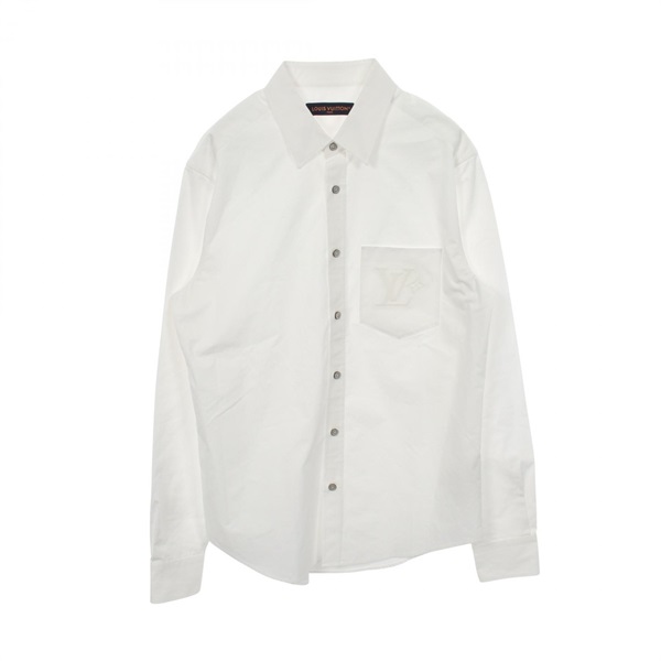 LOUIS VUITTON LV Long Sleeve Shirts RM252MQ AS1 HTS42W cotton White Used mens M