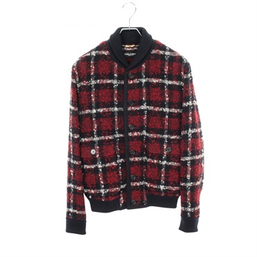 DOLCE & GABBANA Checked Knit jacket Blouson #48 G9LT2T FQMGW-H wool alpaca