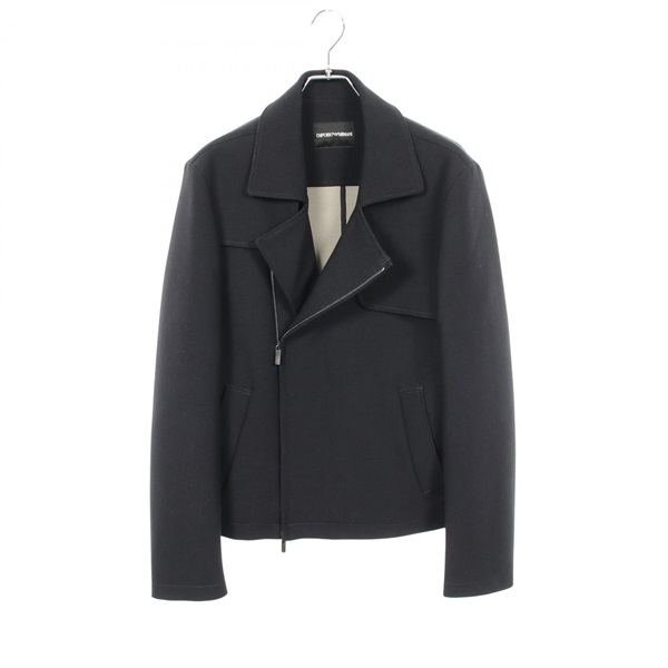 Emporio Armani Riders jacket P1R380 P1302 wool polyester Navy #48 Used mens