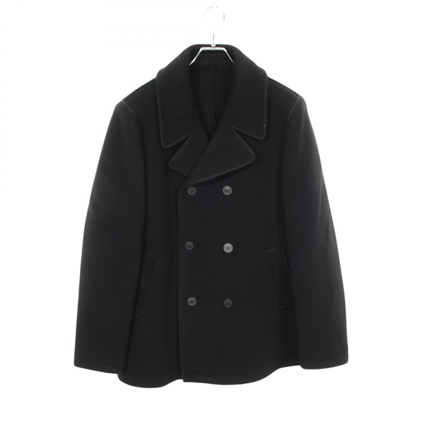 Emporio Armani pea coat #52 jacket M1B410 M1698 wool Black Used mens