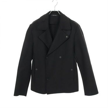 Emporio Armani JOHNNY LINE pea coat #48 jacket K1B400 K1603 wool Black Used mens