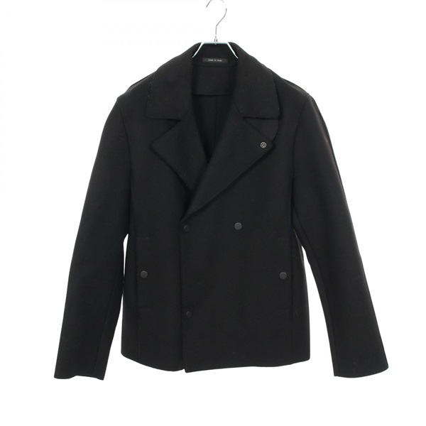 Emporio Armani JOHNNY LINE pea coat #48 jacket K1B400 K1603 wool Black Used mens