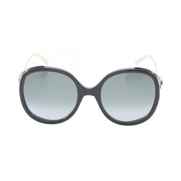 Gucci Sunglasses Eyewear GG0226S 007 Gold Plated Plastic Black New Women GG