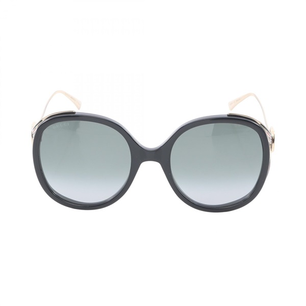 Gucci Sunglasses Eyewear GG0226S 007 Gold Plated Plastic Black New Women GG