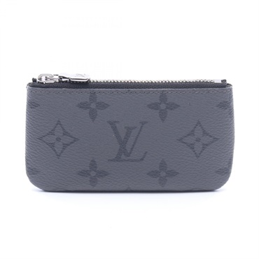 LOUIS VUITTON Pouch Cle Coin purse M80905 Monogram eclipse reverse Gres Used LV
