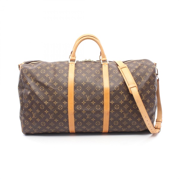 LOUIS VUITTON Keepall Bandouliere 60 Duffel Travel Bag M41412 Monogram Used LV