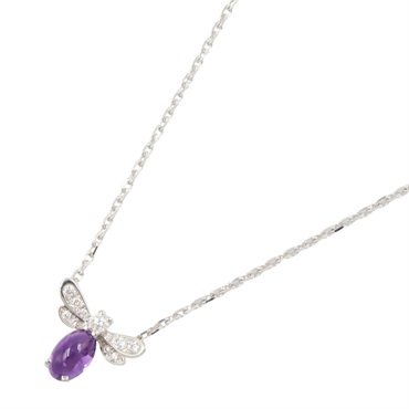 CHAUMET Attrape Moi Diamond Necklace Pendant 18KWG White Gold Purple Used Women