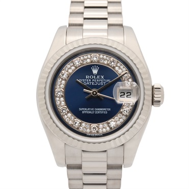 ROLEX Datejust K Wrist Watch 179179 Automatic winding K18WG diamond Used Women