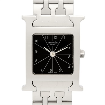 HERMES H watch Wrist Watch HH1.210 Quartz Stainless Steel Used Women
