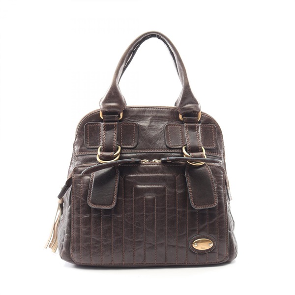 Chloe Bay Handbag leather Brown Used Women