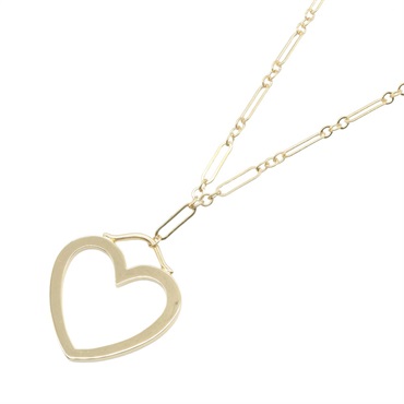 TIFFANY＆CO Open Heart Necklace Pendant 18KYG Yellow Gold Used women