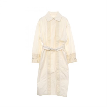 HERMES Stainless collar Coat Jacket 3E0170DP cotton White Used Women size 36