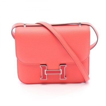 HERMES Constance 3 Mini Shoulder Bag Epsom leather Rose texas Used Women SHW Z