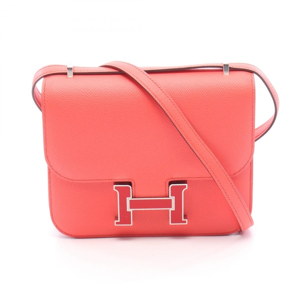 HERMES Constance 3 Mini Shoulder Bag Epsom leather Rose texas Used Women SHW Z