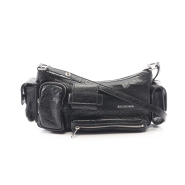 BALENCIAGA Superbusy Small Shoulder Crossbody Bag 802227 leather Black Used