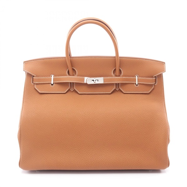 HERMES Birkin 40 Handbag Togo leather Brown Gold Used Women SHW N