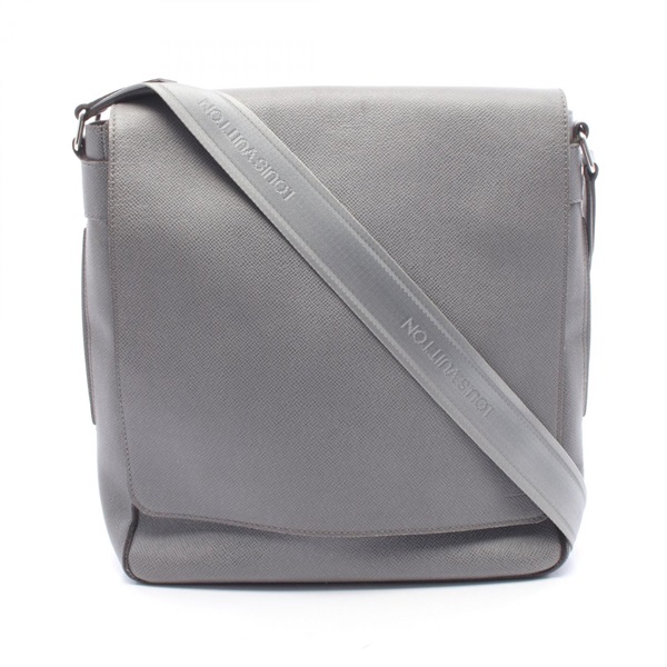 LOUIS VUITTON Milo Shoulder crossbody Bag M32631 Taiga leather Glacier Used mens