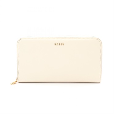 BALLY logo Around long wallet 6237126 leather White Used Women