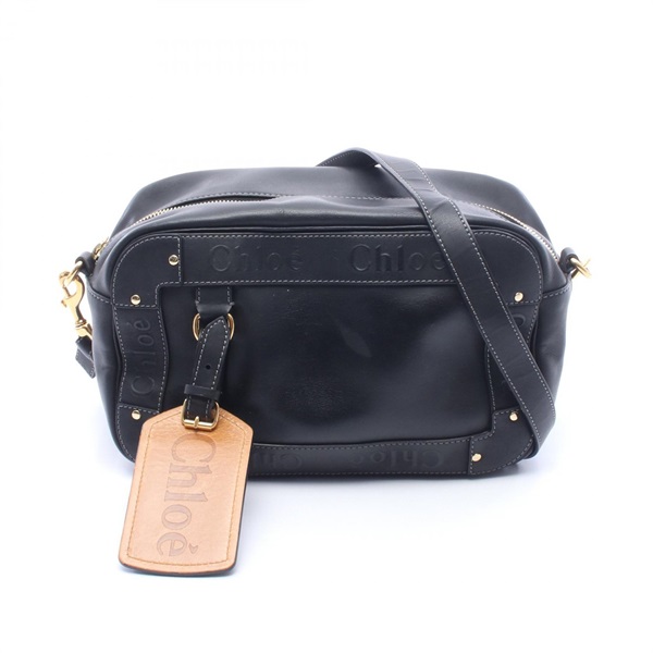 Chloe Eden Shoulder Bag Crossbody 01.12.62.65 leather Black Used Women