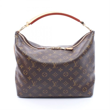 LOUIS VUITTON Sully PM Shoulder Bag M40586 Monogram canvas leather Brown Used LV