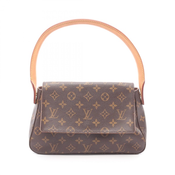 LOUIS VUITTON Mini Looping Shoulder Handbag M51147 Monogram canvas Brown Used