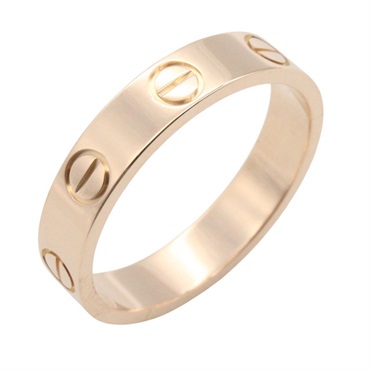 CARTIER mini love Ring 18KRG Pink Rose Gold #49 Used Women US Size 4.75