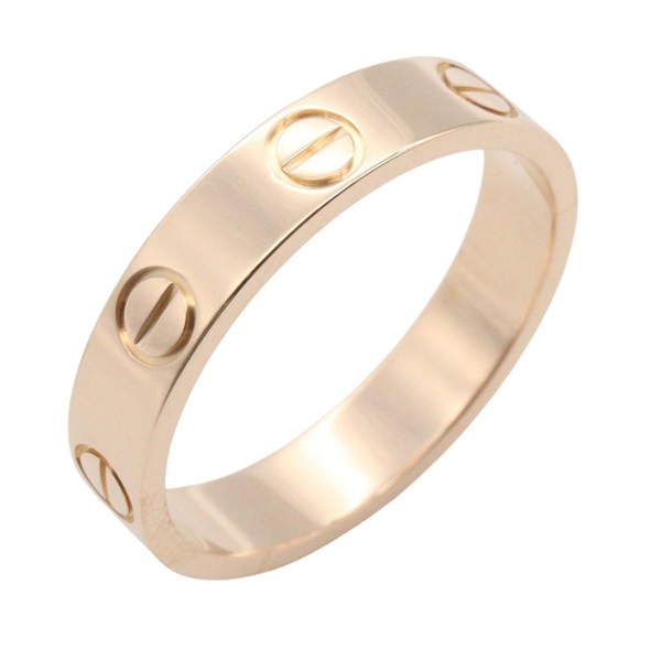 CARTIER mini love Ring 18KRG Pink Rose Gold #49 Used Women US Size 4.75