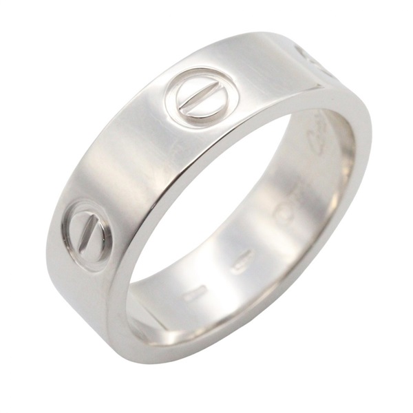 CARTIER Love Ring 18KWG White Gold Used Unisex US size 8.75 #57
