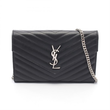 SAINT LAURENT PARIS Cassandra Classic chain crossbody Shoulder Bag 377828 black