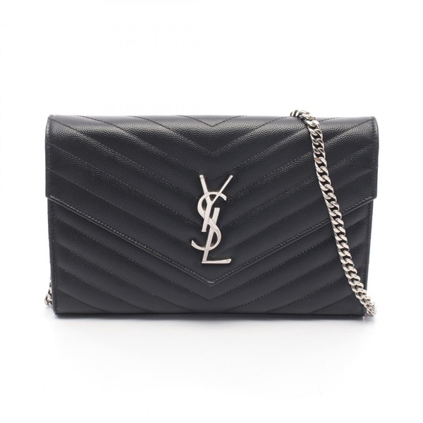 SAINT LAURENT PARIS Cassandra Classic chain crossbody Shoulder Bag 377828 black