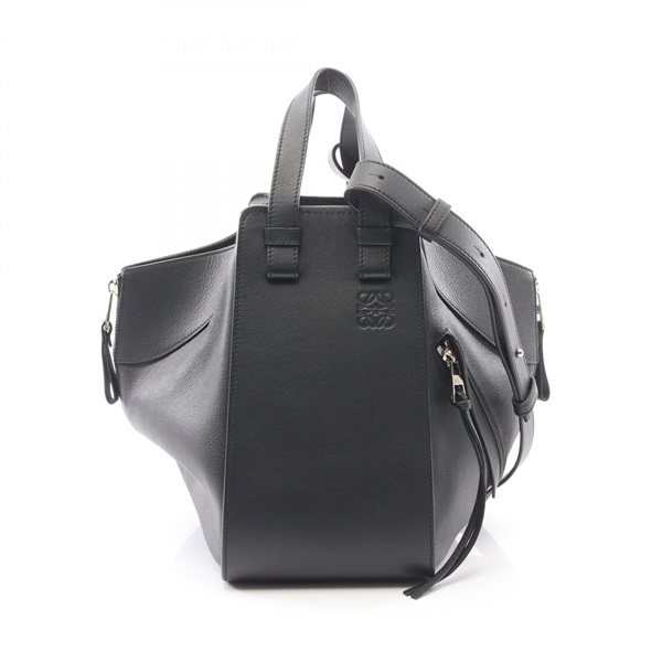 LOEWE HAMMOCK SMALL Shoulder Handbag 387.30.S35 leather Black Used Women