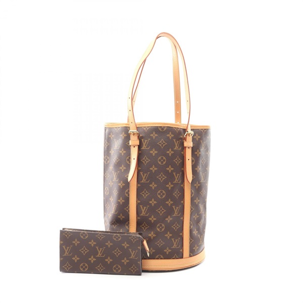 LOUIS VUITTON Bucket GM Shoulder Bag M42236 Monogram canvas leather Brown Used