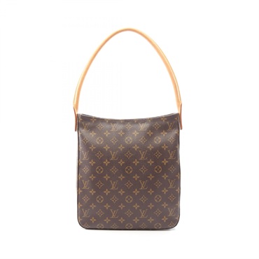 LOUIS VUITTON Looping GM Shoulder Bag M51145 Monogram canvas leather Brown Used