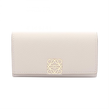 LOEWE Anagram 6 Key case holder C821K92X018389 leather Gray NEW Women
